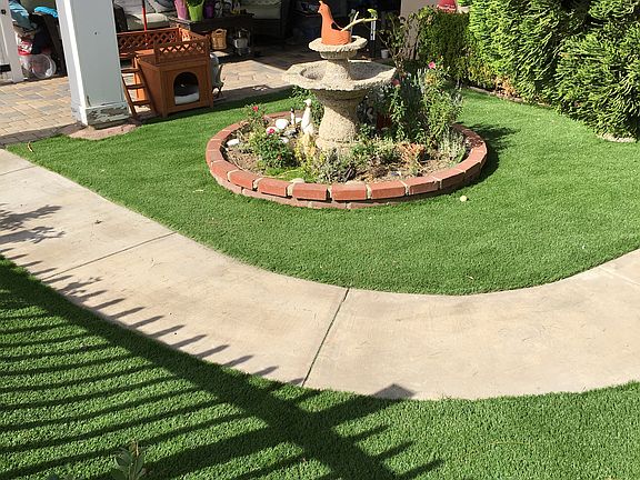 Pet turf and courtyard entry