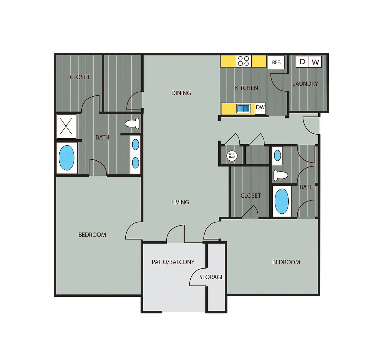 Floor plan 2 Bedroom