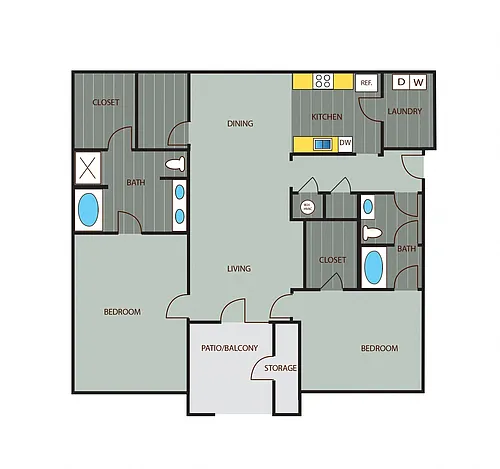 Floor plan 2 Bedroom