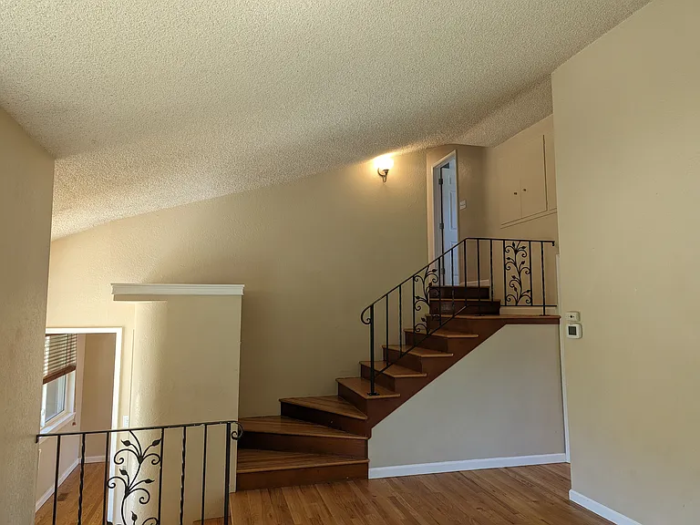 View to upstairs from living room
