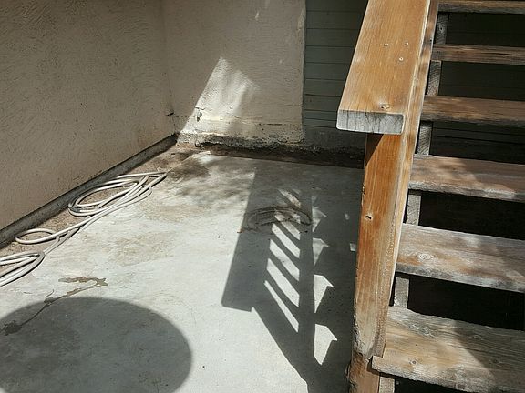 Part of enclosed patio area