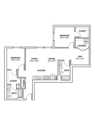 Floor plan B14D