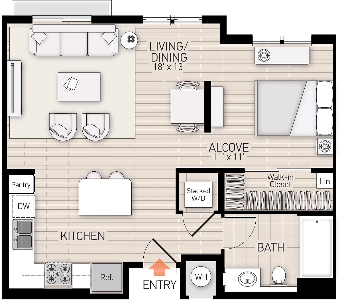 Floor plan River View I - Plan B