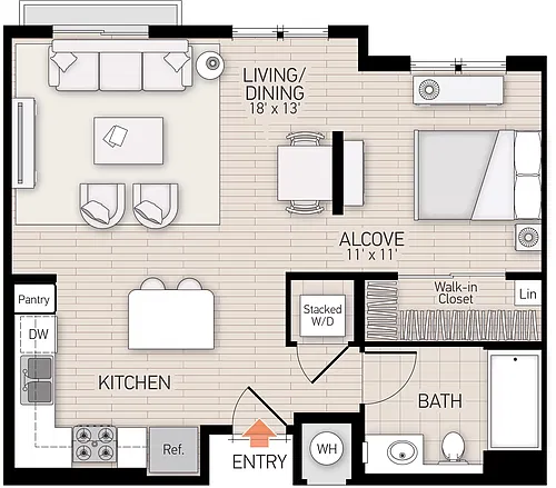 Floor plan River View I - Plan B