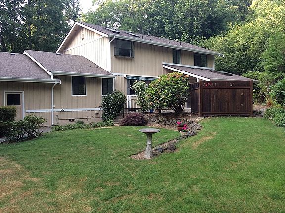 Back yard with hot tub