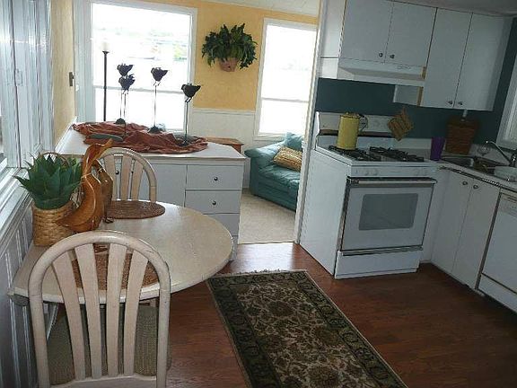 Kitchen open to living room