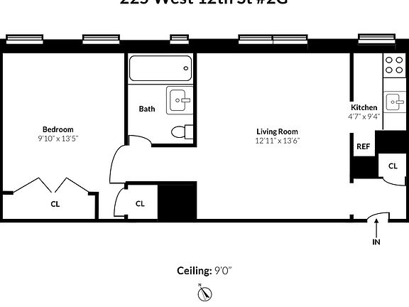 5th image of 225 W 12th St APT 2G