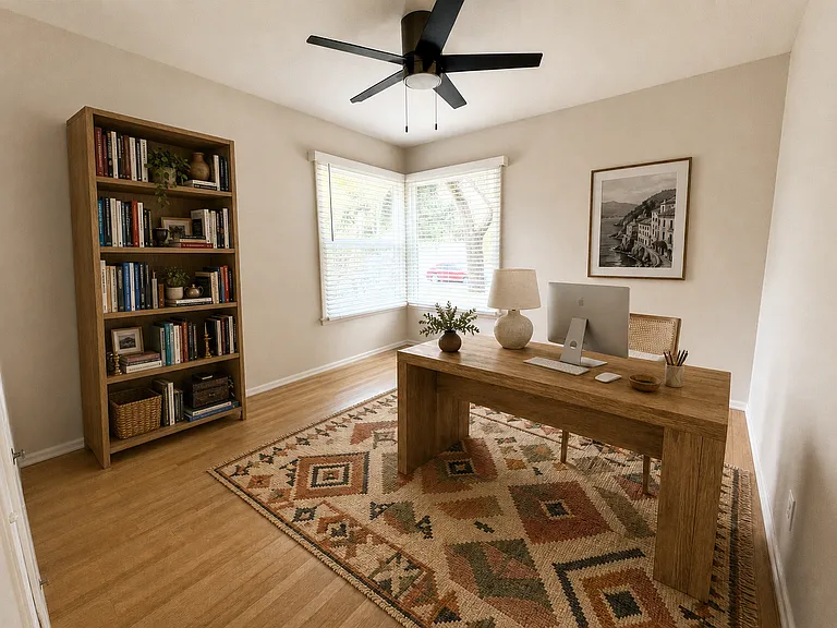 VIRTUALLY STAGED - front bedroom (or office)