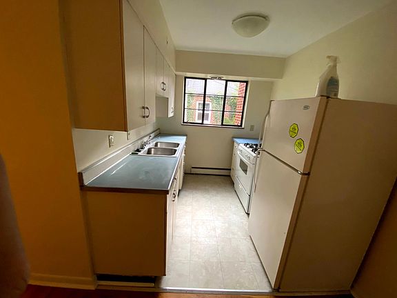galley kitchen, lots of storage