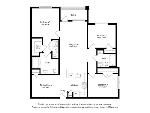 Floor plan C1P - Patio