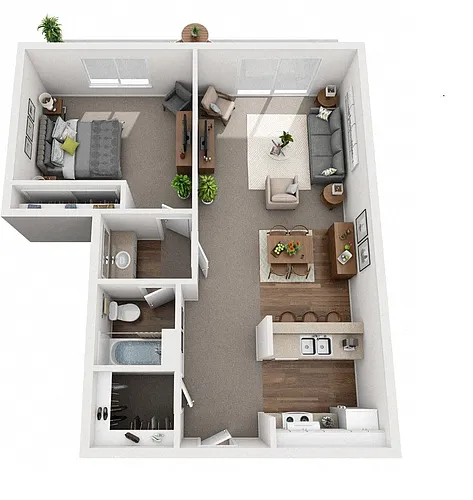 Floor plan 1 Bedroom 1 Bathroom