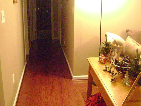 Looking down the hallway.