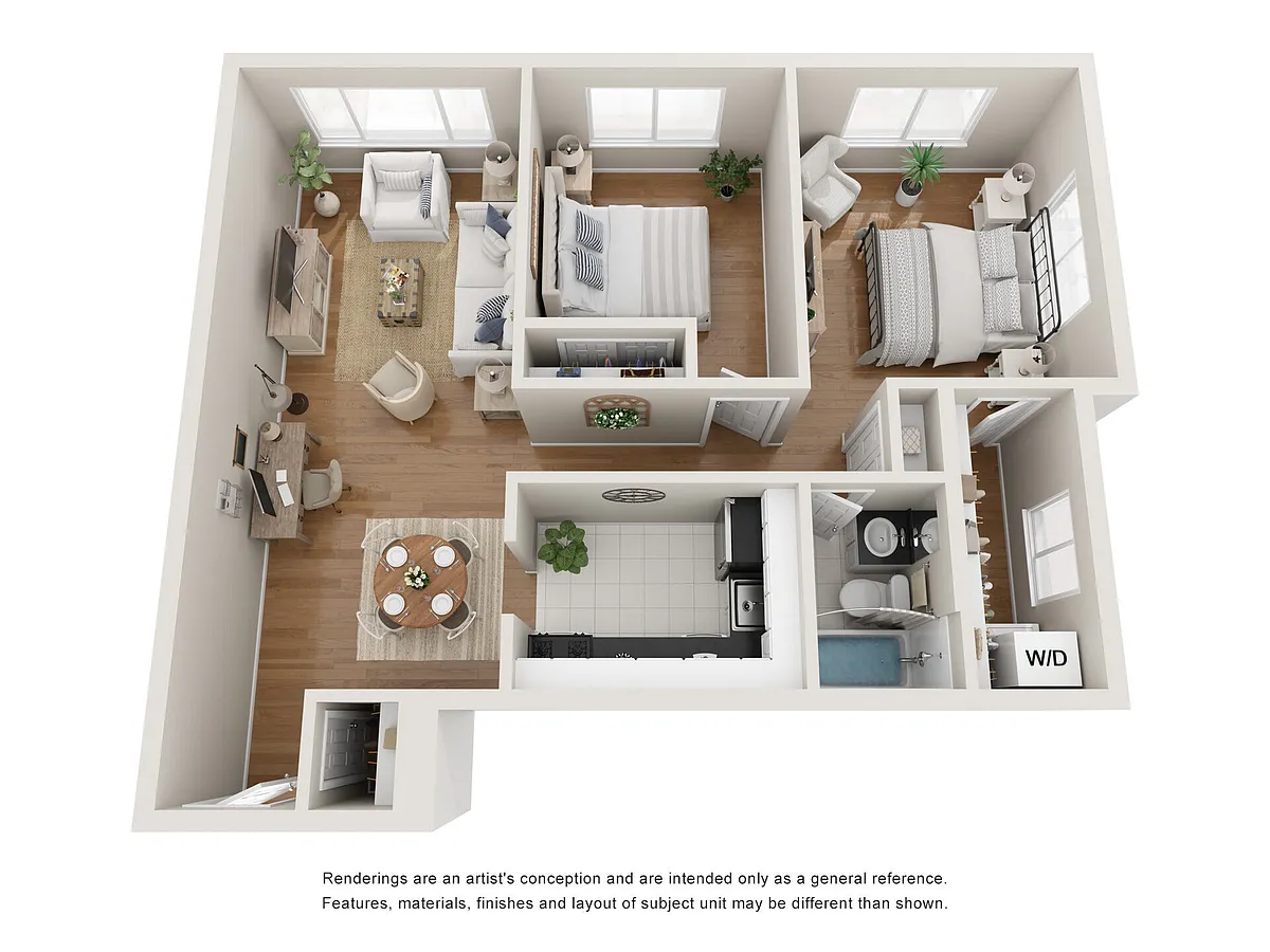 Floor plan 2BR-Renovated
