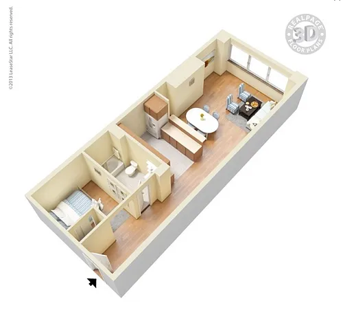 Floor plan 1K