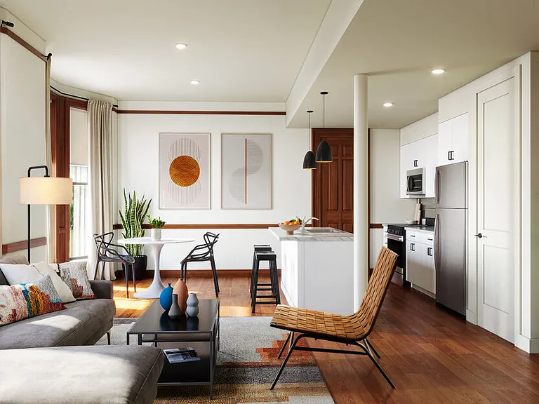 Living Room With Wooden Flooring