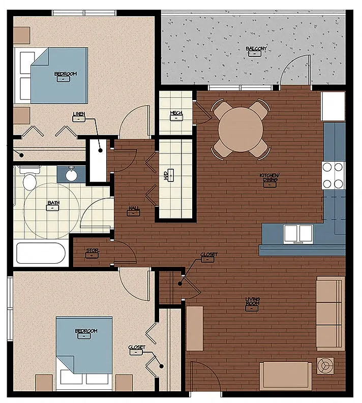 Floor plan 2 Bedroom