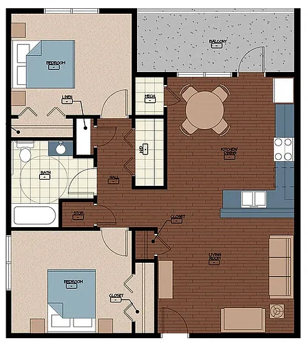 Floor plan 2 Bedroom