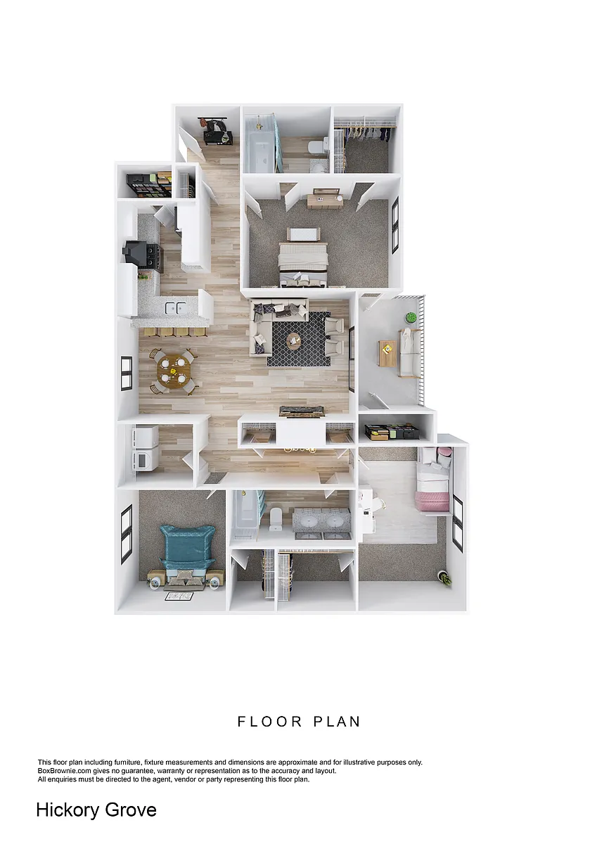 Floor plan 3 Bedroom, 2 Bathroom Partial Reno