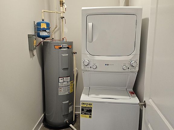 Washer Dryer - 30 Gallon Water heater in each unit