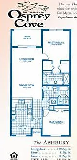 Osprey Cove ~ 2 bed/2 bath ~ Ashbury Floor plan — Photo 3