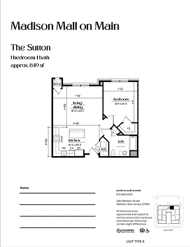 Floor plan The Sutton Luxury