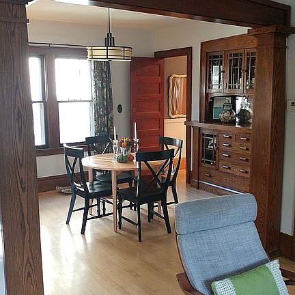 Dining room with built-in