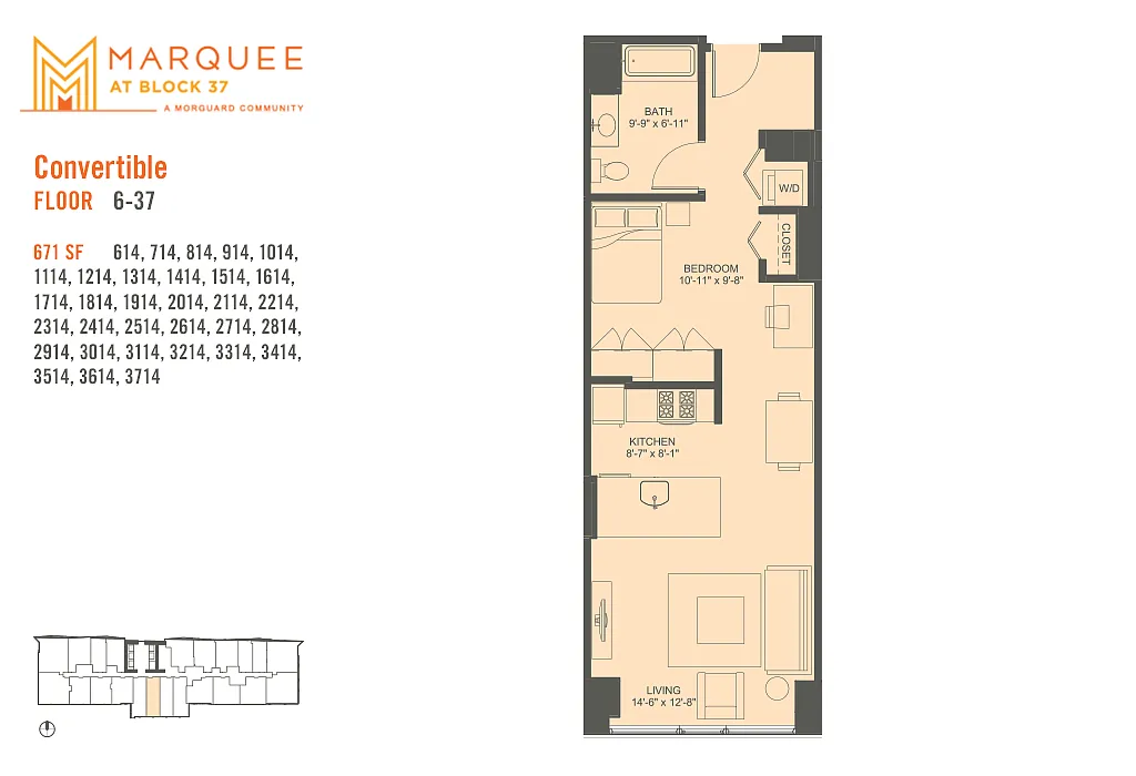 Floor plan Convertible x 14