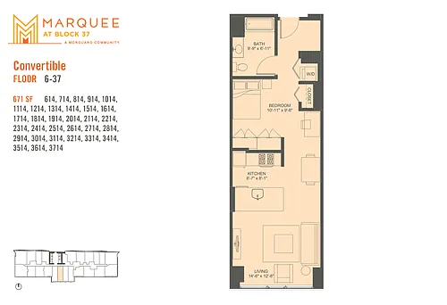 Floor plan Convertible x 14
