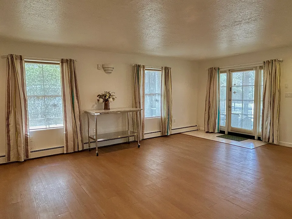 Drapes included in rent.