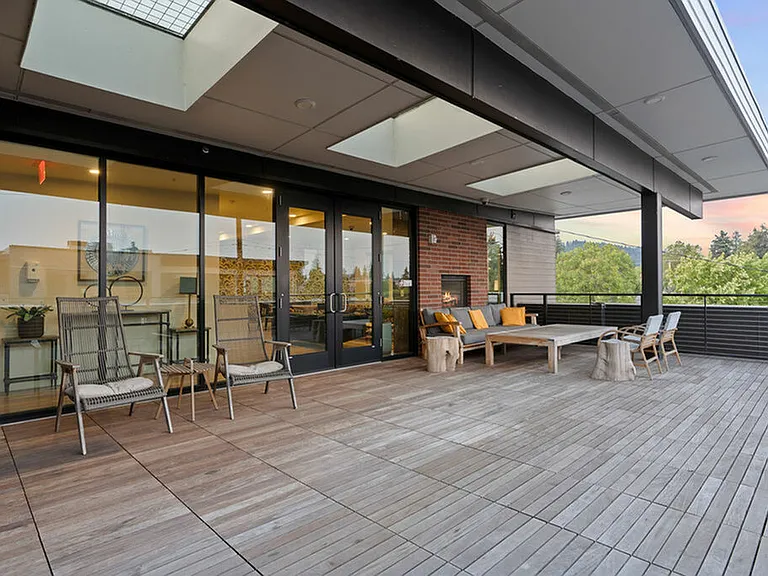 Rooftop Deck with Outdoor Fireplace