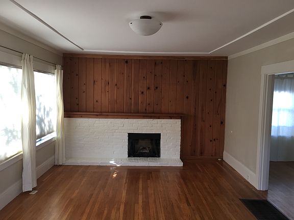Living room with gas fireplace.