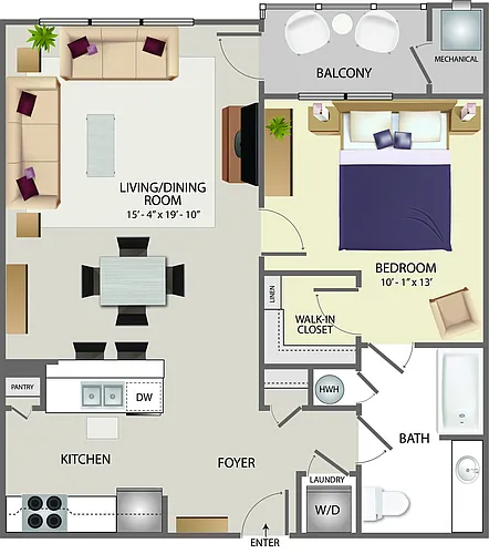 Floor plan 1H