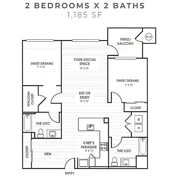 Floor plan Two Bedroom B
