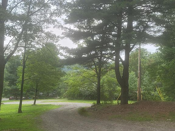 looking down driveway