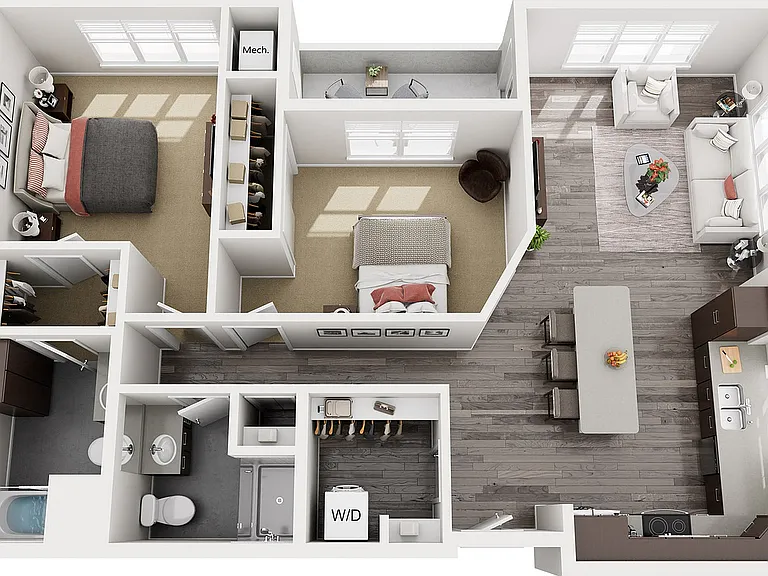 Floor Plan D3.1 | 22 Slate | Apartments in Madison, WI Floor Plan D3.1 | 22 Slate | Apartments in Madison, WI