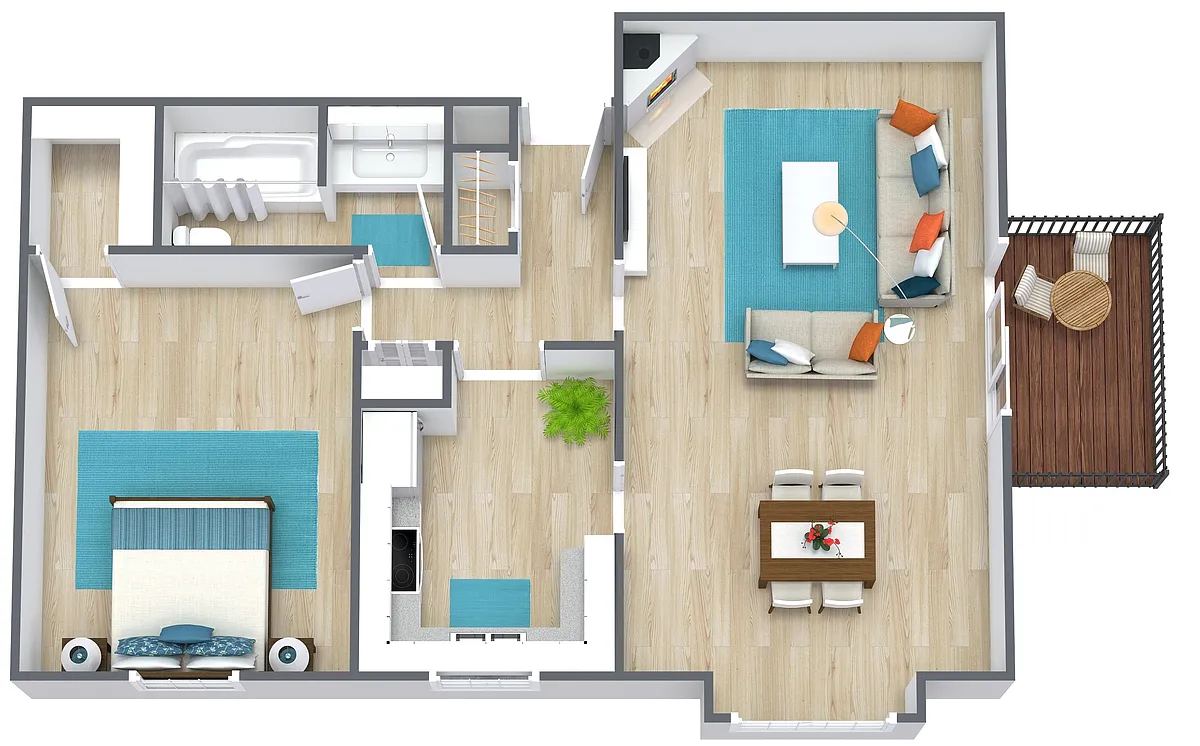 Floor plan 1 Bedroom