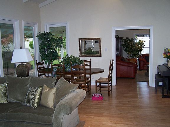 Spacious dining and living area