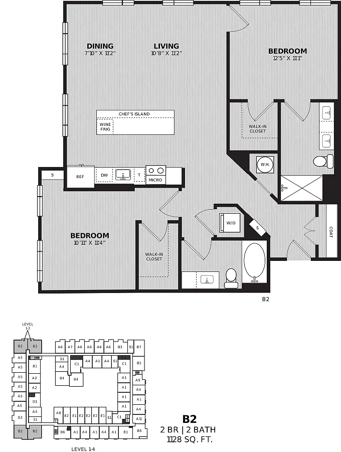 Floor plan 2 Bed/2 Bath-B2 Provincial
