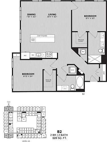 Floor plan 2 Bed/2 Bath-B2 Provincial