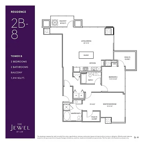 Floor plan 2B-8