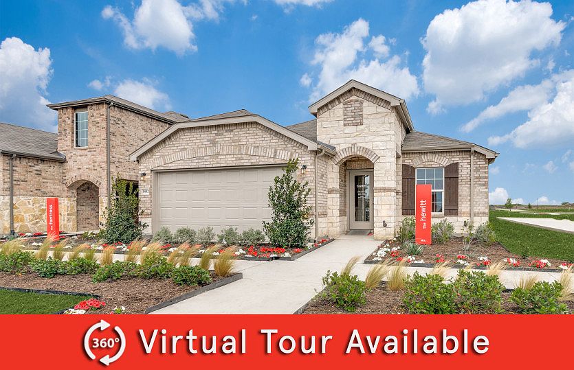 The Hewitt, a one-story home with 2-car garage, shown with Home Exterior S
