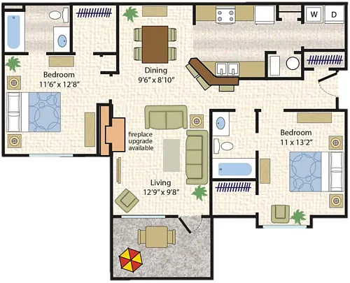Floor plan 2X2 Reno