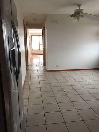 view from kitchen to living room