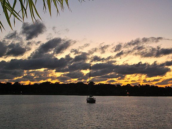 The view at sunset