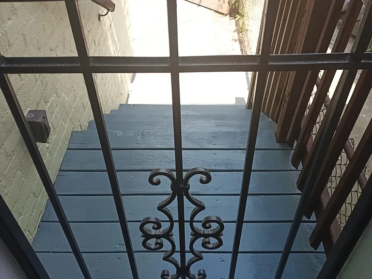 Stairs to backyard