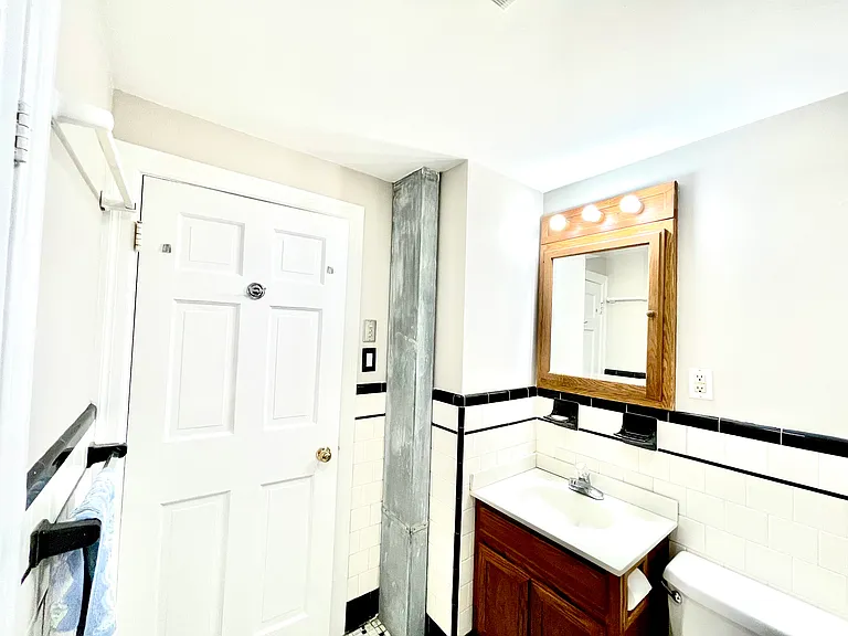 Bathroom with tub.