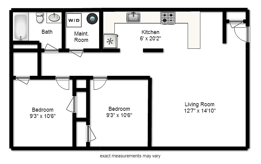 Floor plan 2 Bedroom