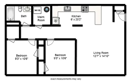 Floor plan 2 Bedroom