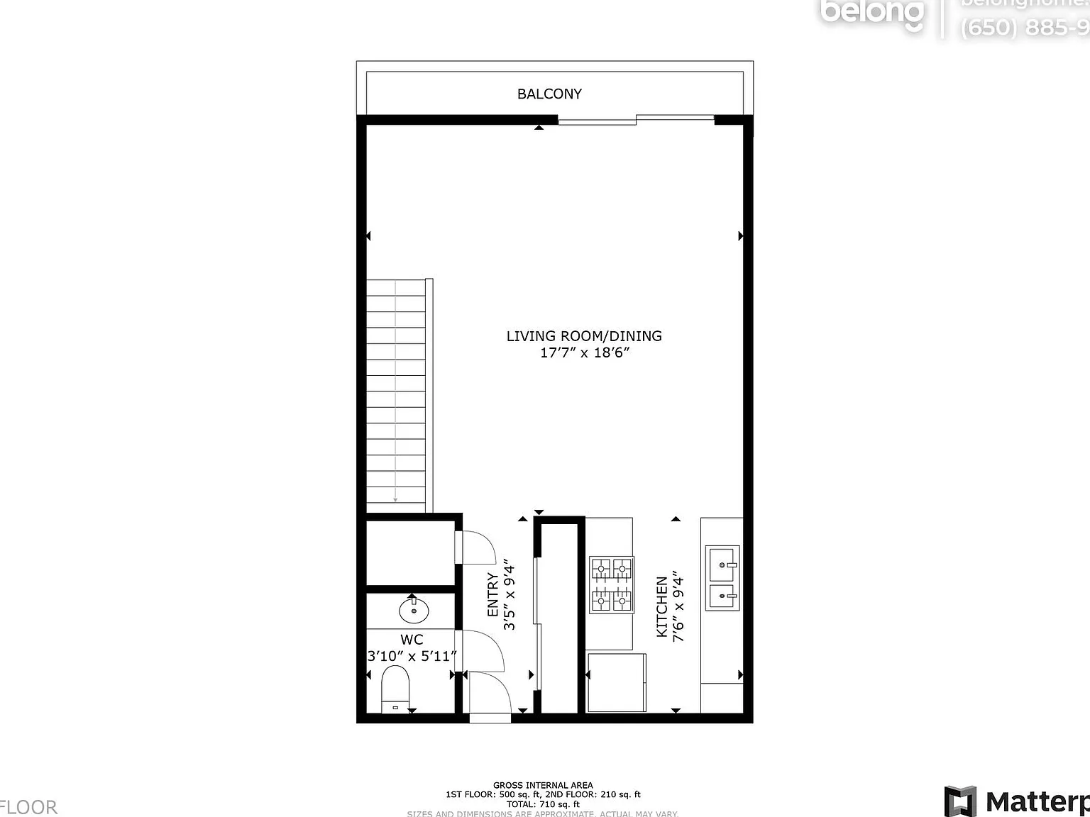 1 bed, 1.5 bath, 712 sqft, $2,045 — Photo 4