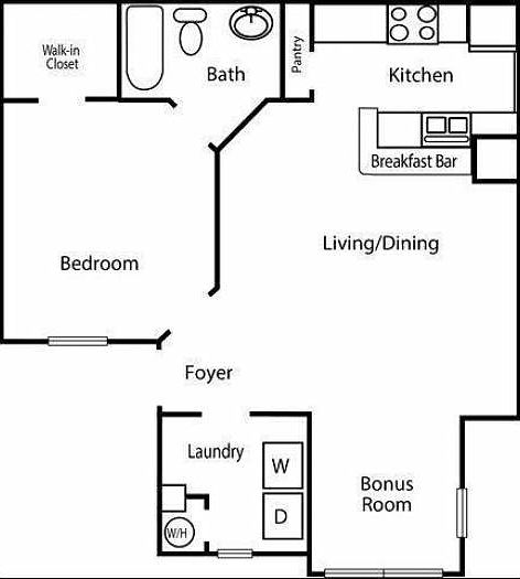 1Br Layout